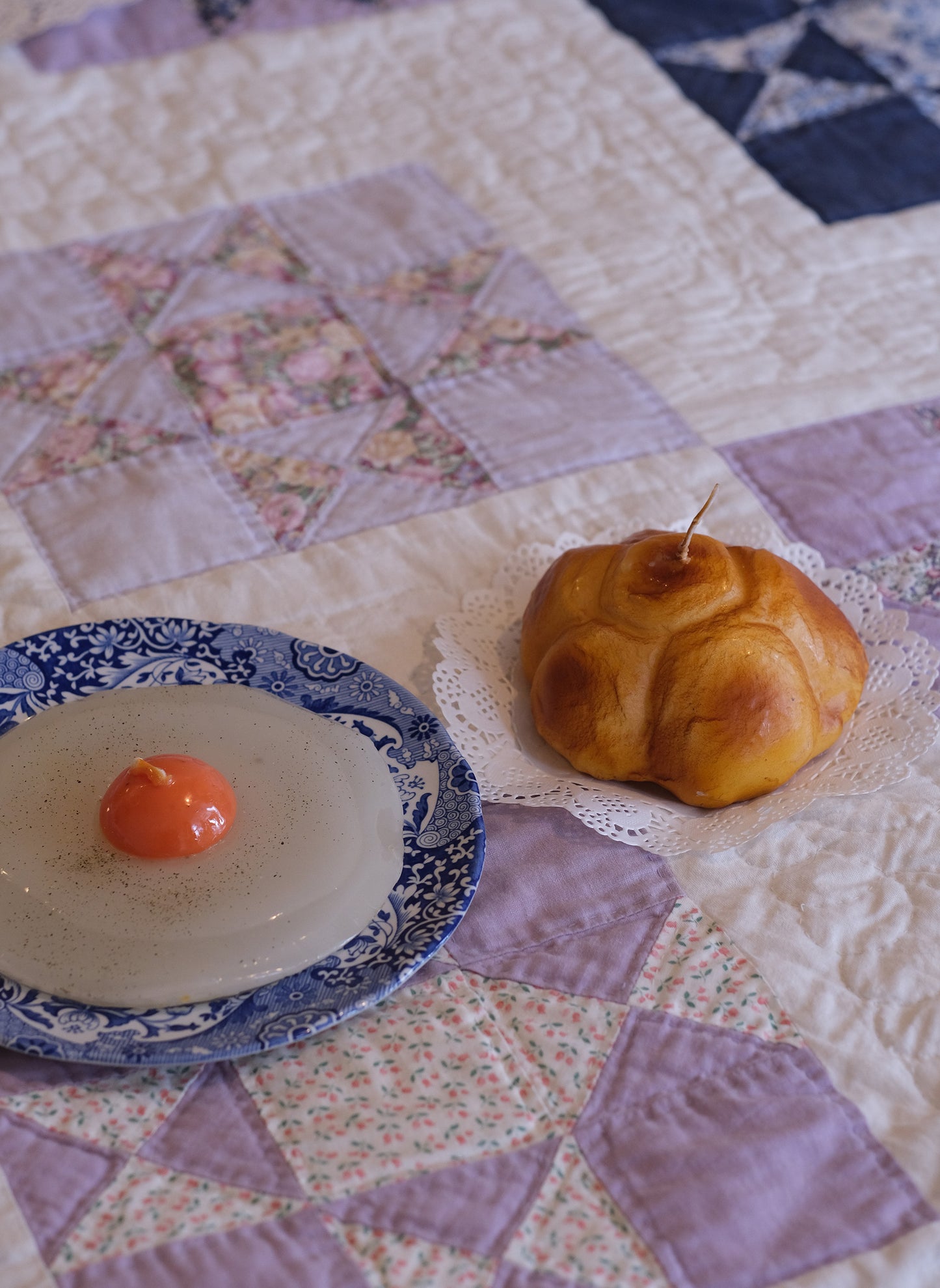 Cereria Introna Rosetta Bread Roll Candle