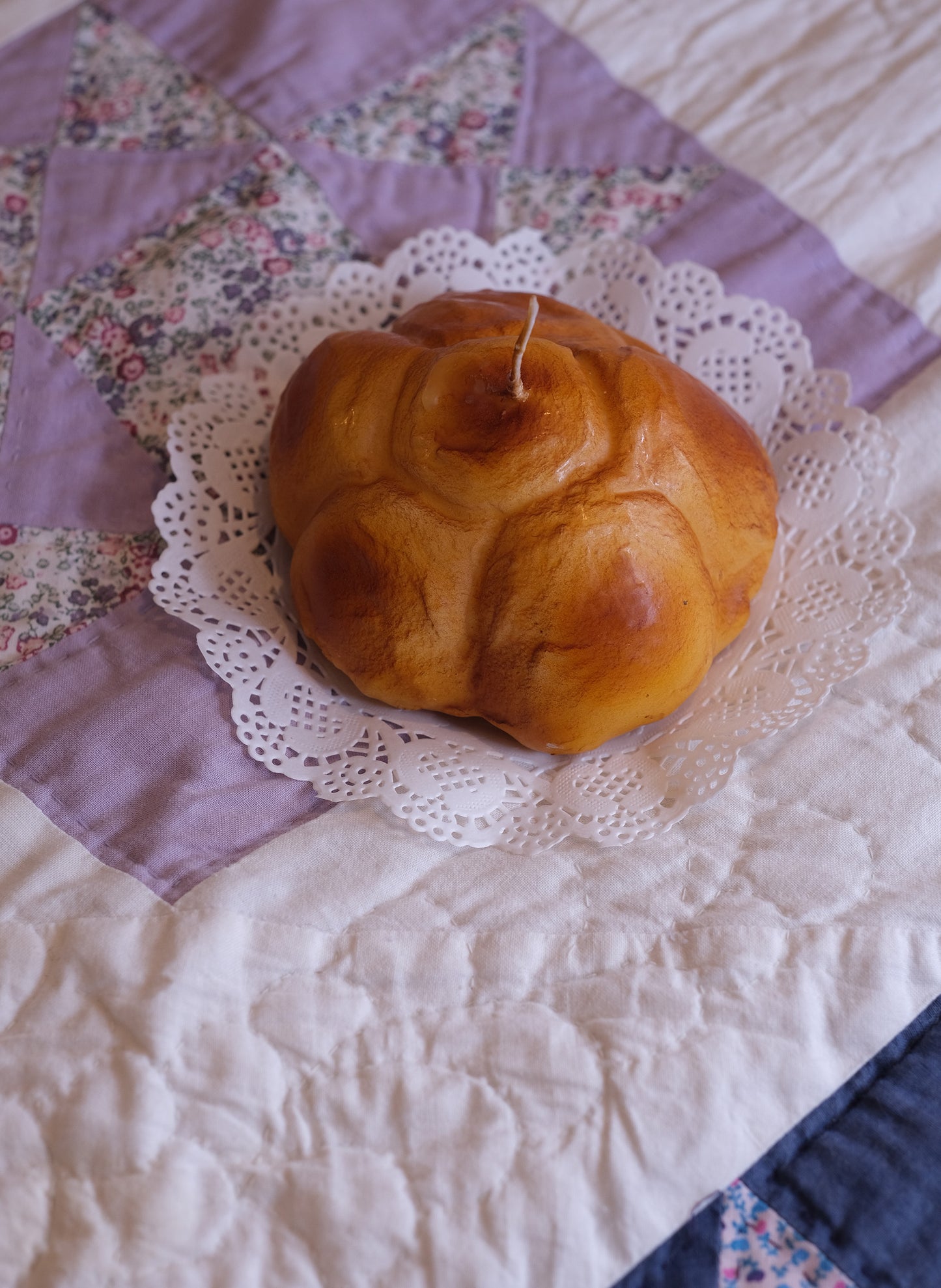 Cereria Introna Rosetta Bread Roll Candle