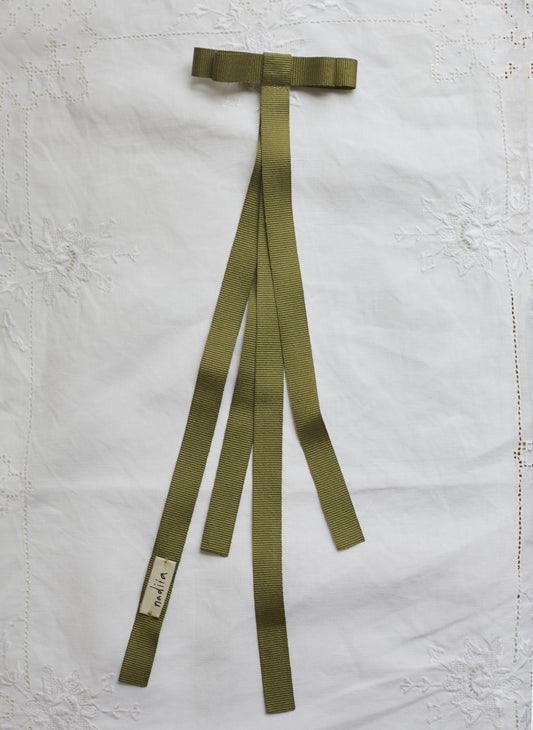 Nadiia Ribbon Bow Green Grass