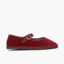 Load image into Gallery viewer, Mary Jane Velvet Slippers | Bordeaux
