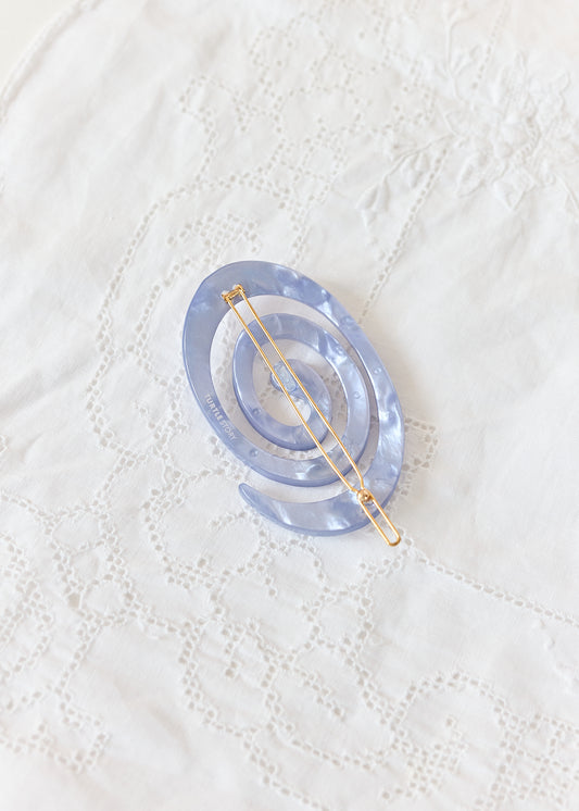 Turtle Story Spiral Hair Clip Sky Large