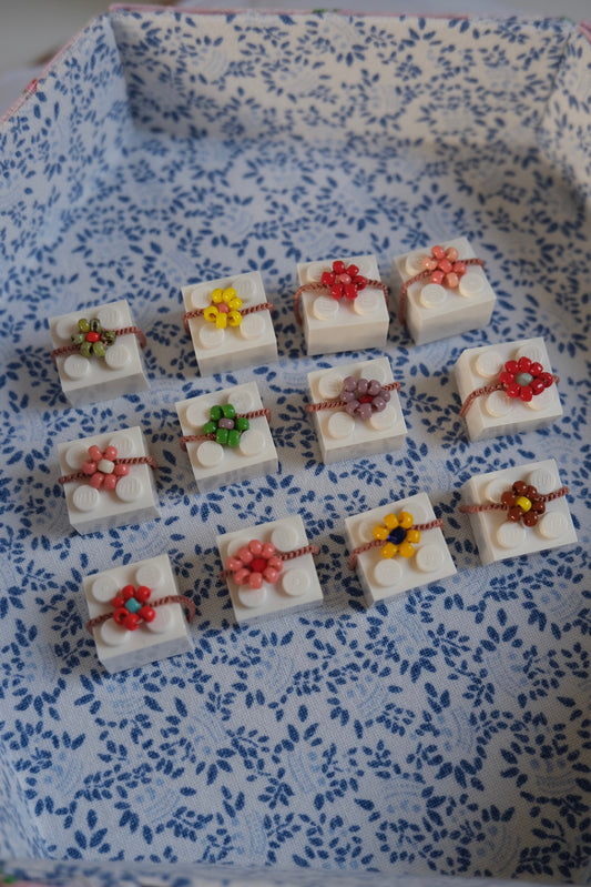 Beaded Flower Rings #1