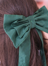 Load image into Gallery viewer, Caitlin Snell Large Hair Bow - Emerald Green
